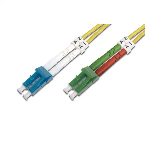 Digitus Cable de conexión modo único de fibra óptica, LC (APC)/LC