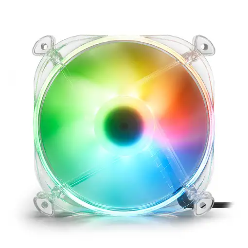 Sharkoon Shark Disc PWM Carcasa del ordenador Ventilador 12 cm Transparente 1 piez