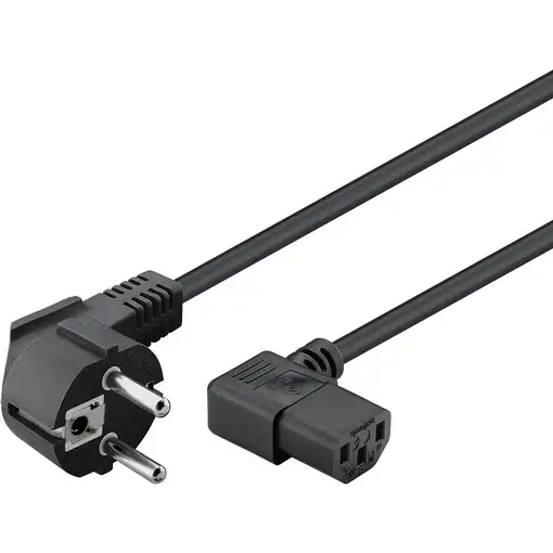 Goobay 93119 cable de transmisión Negro 5 m Enchufe tipo F IEC C13