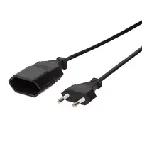 LogiLink 1m, 2xCEE 7/16 Negro CEE7/16