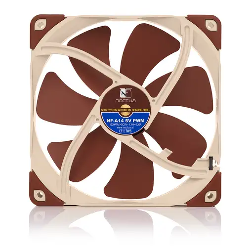Noctua NF-A14 Carcasa del ordenador Ventilador 14 cm Beige, Marrón