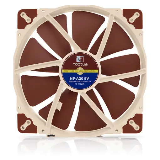Noctua NF-A20 Carcasa del ordenador Ventilador 20 cm Beige, Marrón