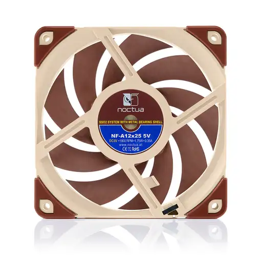 Noctua NF-A12x25 Carcasa del ordenador Ventilador 12 cm Beige, Marrón