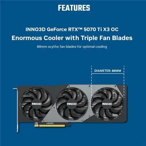 INNO3D GeForce RTX 5070 Ti X3 OC NVIDIA 16 GB GDDR7