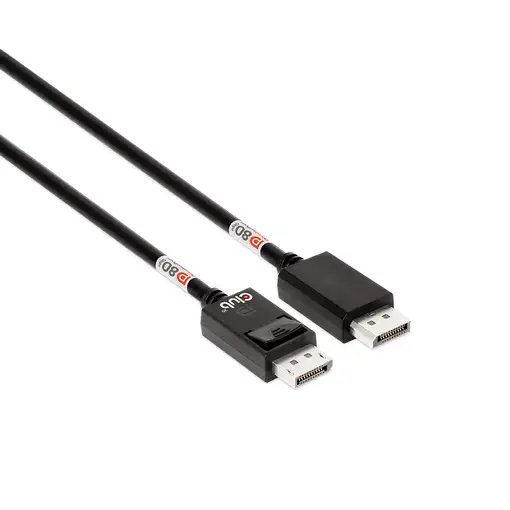 CLUB3D DisplayPort™ 2.1 Cable certificado VESA DP80 bidireccional 4K240Hz, 8K60Hz