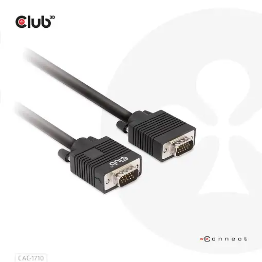 CLUB3D CAC-1710 cable VGA 10 m VGA (D-Sub) Negro