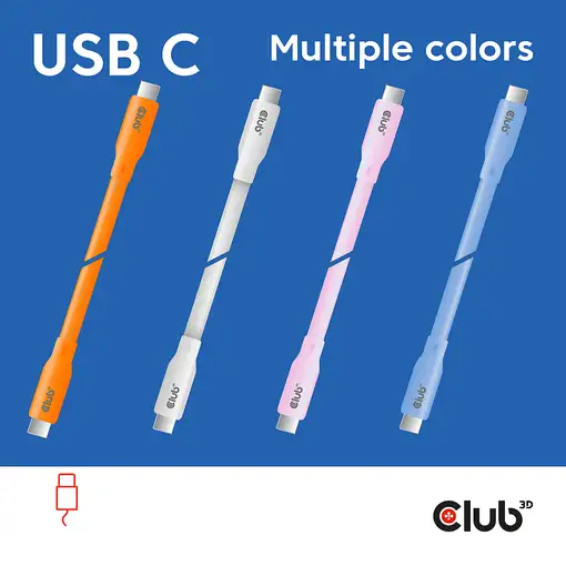 CLUB3D Cable USB C blanco