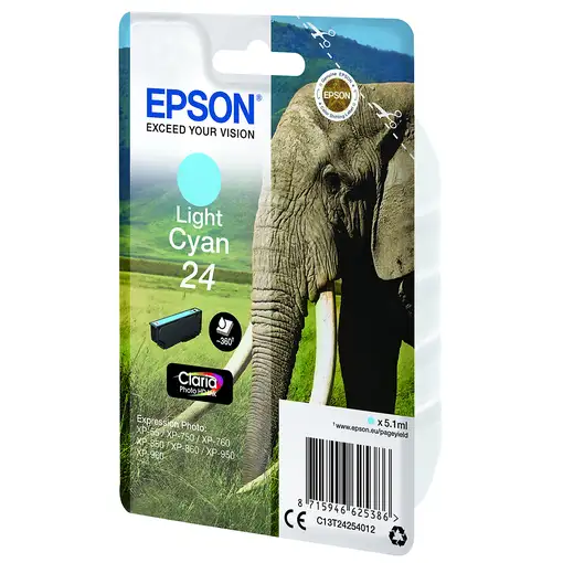 Epson Elephant Cartucho 24 cian claro (etiqueta RF)