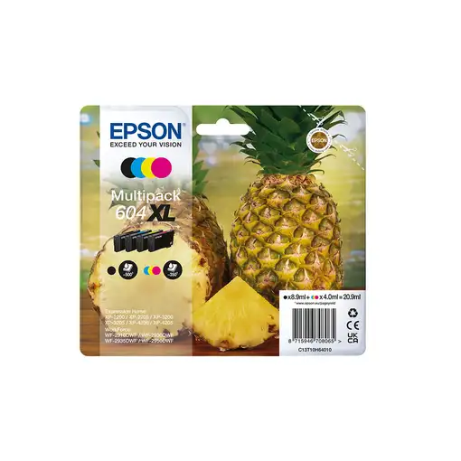 Epson 604XL cartucho de tinta 4 pieza(s) Original Alto rendimiento (XL) Negro, Cia