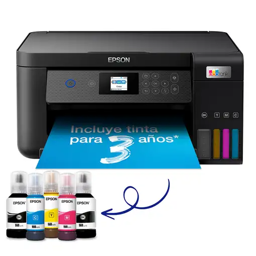 Epson EcoTank Impresora multifunción ET-2850 A4 con depósito de tinta, conexión Wi