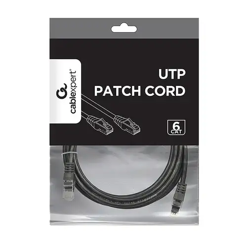 Gembird PP6U-3M/BK cable de red Negro Cat6 U/UTP (UTP)