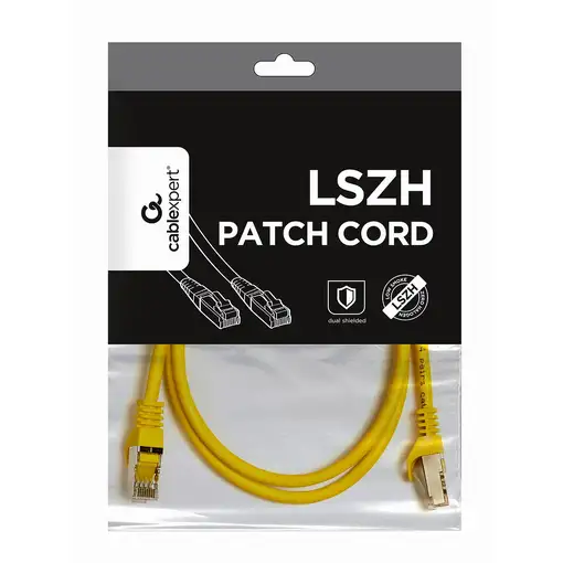 Gembird PP6A-LSZHCU-Y-1M cable de red Amarillo Cat6 S/FTP (S-STP)