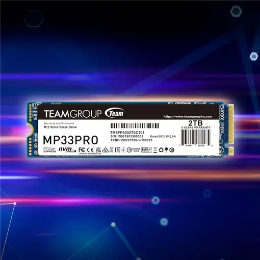 Team Group MP33 PRO 1 TB M.2 PCI Express 3.0 NVMe 3D NAND