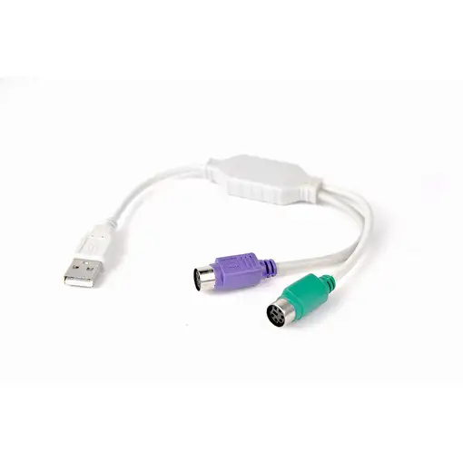 Gembird UAPS12 cable ps/2 0,3 m 2x 6-p Mini-DIN USB A Blanco