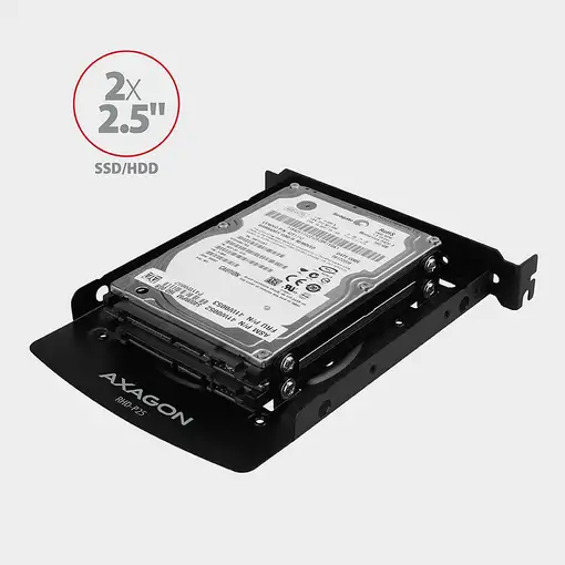 Axagon RHD-225 Halterahmen für 2x 2.5\" im 3.5\" PCI-Slot - schwarz Negro Metal