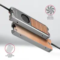 Axagon CLR-M2FAN sistema de refrigeración para ordenador Unidad de estado sólido D