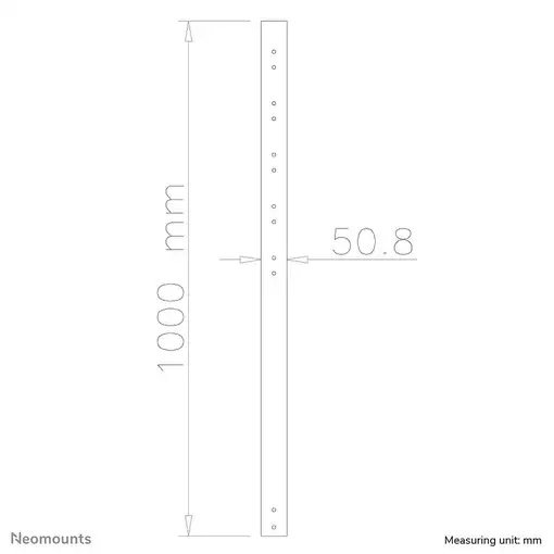 Neomounts FPMA-CP100BLACK Tubo de extensión para soporte de techo TV - alt. 100 cm