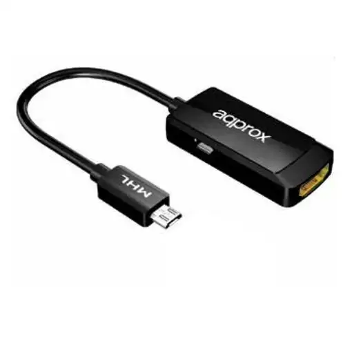 Approx appC24 HDMI tipo A (Estándar) MicroUSB tipo B Negro