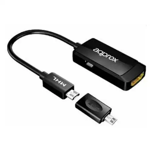 Approx appC24 HDMI tipo A (Estándar) MicroUSB tipo B Negro