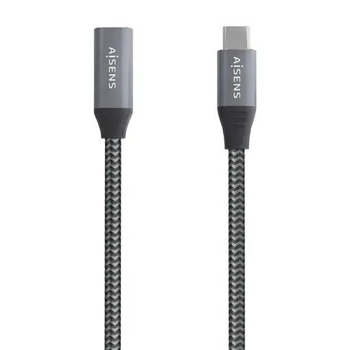 AISENS Cable USB 3.2 Gen2x2 Aluminio 20Gbps 8K@30Hz 5A 100W, Tipo USB-C/M-USB-C/H,