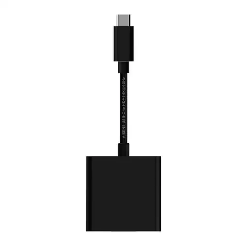 AISENS Conversor USB-C a HDMI 4k@60Hz, USB-C/M-HDMI/H, Negro, 15cm