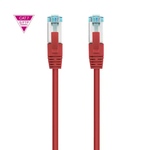 Nanocable Cable de Red Cat.7 600MHZ LSZH SFTP PIMF AWG26, Rojo, 2 m
