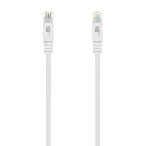 AISENS Cable de Red Latiguillo RJ45 LSZH Cat.6A 500 Mhz UTP AWG24, Blanco, 1.0M