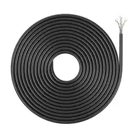 AISENS Cable de Red Exterior Impermeable RJ45 Cat.6 UTP Rígido CCA AWG23, Negro, 3
