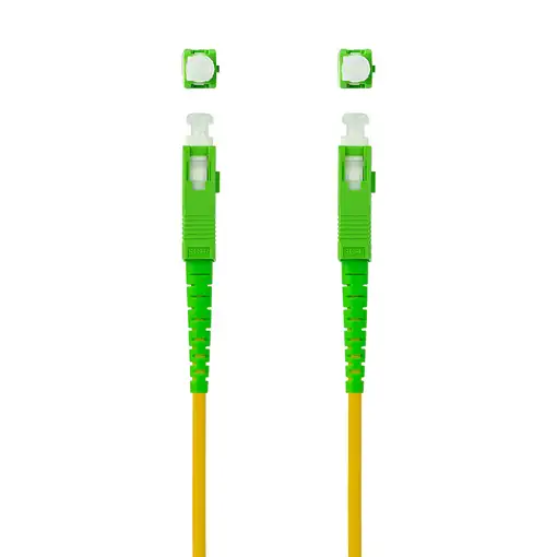 Nanocable Cable de Fibra Óptica SC/APC a SC/APC Monomodo Simplex LSZH, Amarillo, 1