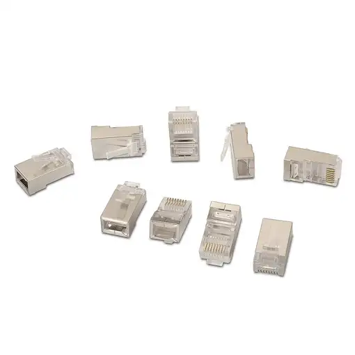 AISENS A138-0293 conector RJ-45 Acero inoxidable, Transparente