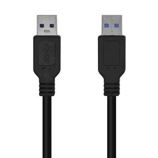 AISENS Cable USB 3.0, Tipo A/M-A/M, Negro, 1.0m