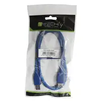 Techly 0.5m USB 3.0 A M/F cable USB USB 3.2 Gen 1 (3.1 Gen 1) 0,5 m USB A Azul