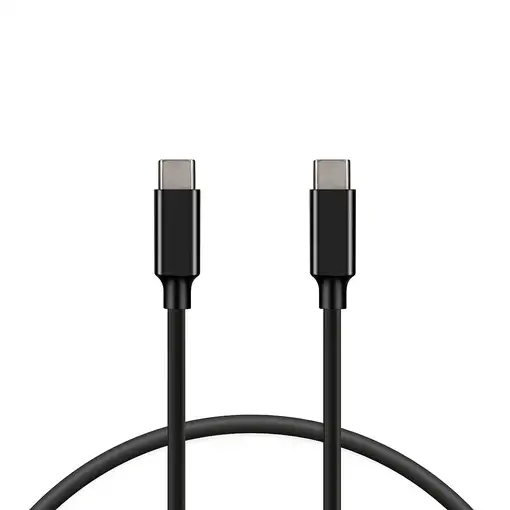 Ksix Cable de carga y datos USB-C a USB-C 100 W, Carga ultra rápida, 1 m, Negro
