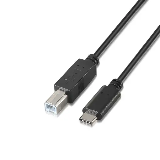 AISENS A107-0053 cable USB USB 2.0 1 m USB C USB B Negro