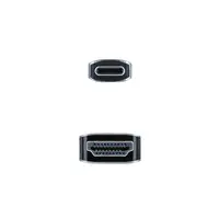 Nanocable 10.15.5103 adaptador de cable de vídeo 3 m USB Tipo C HDMI Aluminio, Neg