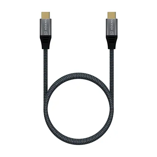 AISENS Cable USB 3.2 Gen2x2 Aluminio 20Gbps 8K@30Hz 5A 100W E-Mark, Tipo USB-C/M-U