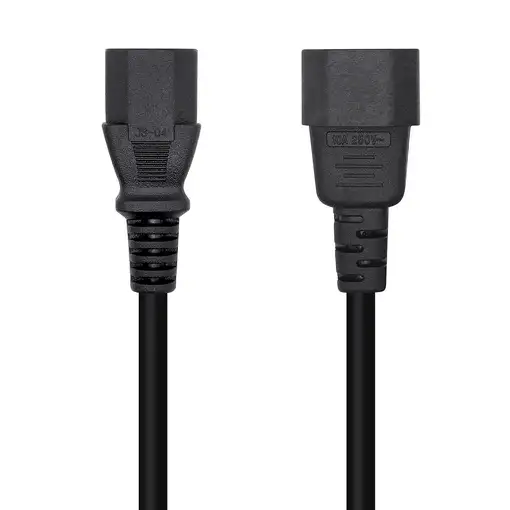 AISENS Cable Alimentación CPU, C13/H-C14/M, Negro, 3.0m