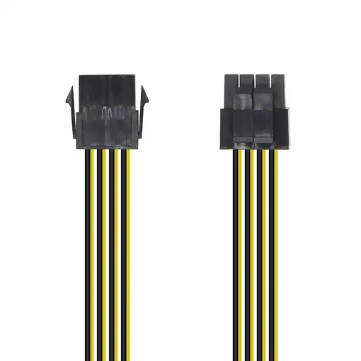AISENS Cable Alimentación, 8pin/H-4+4pin/M, 30cm