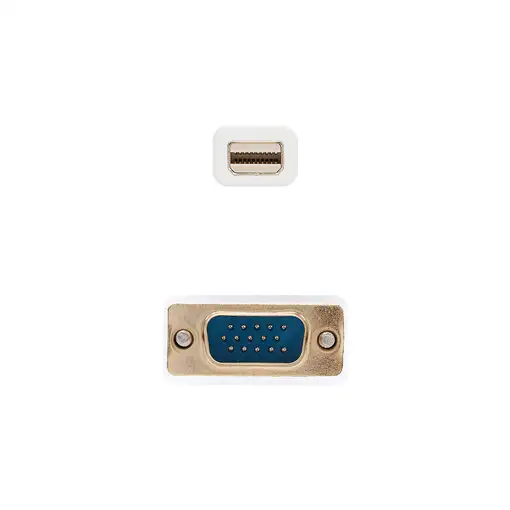 Nanocable Cable conversor Mini DP a VGA, Mini DP/M - VGA/M, Blanco, 2.0 M