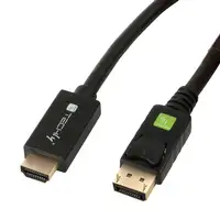 Techly ICOC DSP-H12-010 adaptador de cable de vídeo 1 m DisplayPort HDMI Negro