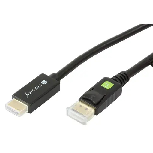 Techly ICOC DSP-H12-010 adaptador de cable de vídeo 1 m DisplayPort HDMI Negro