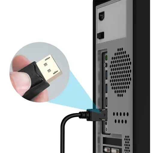 Techly ICOC DSP-H12-010 adaptador de cable de vídeo 1 m DisplayPort HDMI Negro