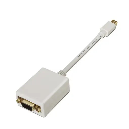 AISENS A125-0136 adaptador de cable de vídeo 0,15 m Mini DisplayPort VGA Blanco