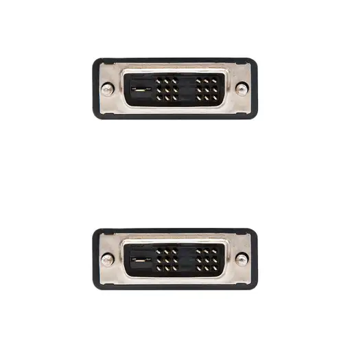 Nanocable DVI, 5m cable DVI Negro