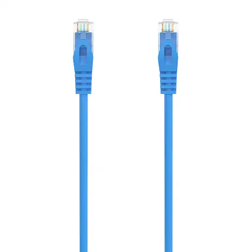 AISENS Cable de Red Latiguillo RJ45 LSZH Cat.6A 500 Mhz UTP AWG24, Azul, 25CM
