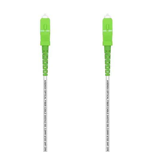 AISENS Cable Fibra Óptica Latiguillo G657A2 3.0 9/125 SMF Simplex CPR DCA LSZH, SC