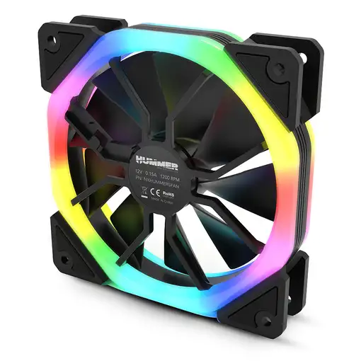 NOX Hummer S-Fan Carcasa del ordenador Ventilador 12 cm Negro