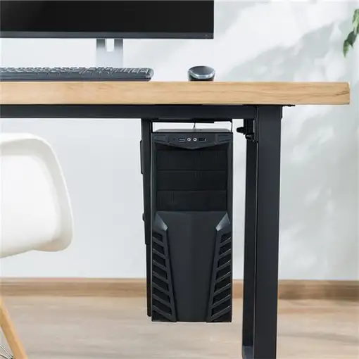 Techly ICA-CS 66 soporte de CPU Soporte para instalación de CPU bajo mesa Negro
