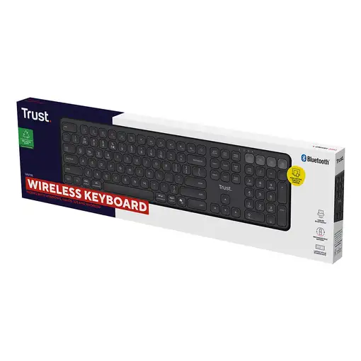 Trust Vaiya teclado Universal USB + RF Wireless + Bluetooth Italiano Negro
