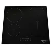 AMSTA Placa de Inducción, 60 cm, 4 Fuegos, 7400w, Zona Flexible